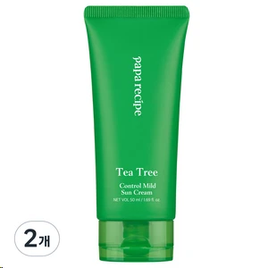 [ㅋㅍ]파파레서피 티트리 마일드 컨트롤 썬크림 SPF50+ PA++++, 50ml, 2개 ( 11,600 원 )