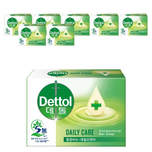 [ㅋㅍ]데톨 향균비누 데일리케어, 100g, 8개입, 100g × 8개입( 4,750원, 45% 할인)