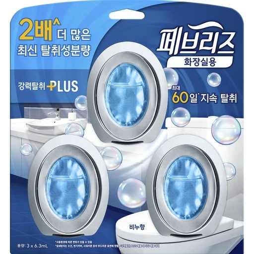 [ㅋㅍ]페브리즈 화장실용 강력 플러스 비치형 프레쉬 스카이향 탈취제 본품 3p( 12,990원, 28% 할인)