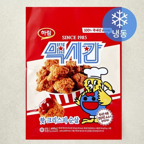 [ㅋㅍ]맥시칸 핫크리스피 순살 (냉동), 600g, 1개, 600g × 1개( 8,900원, 34% 할인)