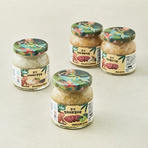 [ㅋㅍ]cle 후기 9~11개월 프로틴 이유식 200g x 4종 세트, 800g, 1세트( 22,500원, 19% 할인)