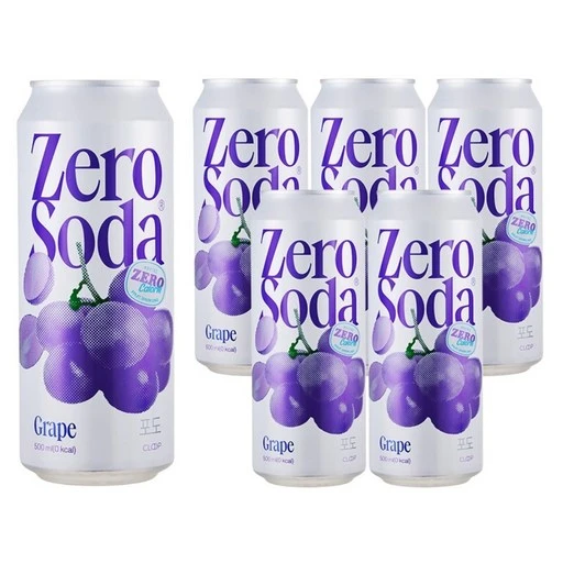 [ㅋㅍ]클룹 제로소다 포도, 500ml, 6개( 5,940원, 33% 할인)