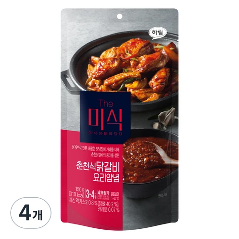 [ㅋㅍ]더미식 춘천식닭갈비 요리양념, 150g, 4개( 9,180원, 18% 할인)
