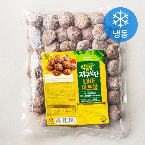 [ㅋㅍ]풀무원 식물성 지구식단 LIKE미트볼 (냉동), 1kg, 1개( 19,000원, 20% 할인)