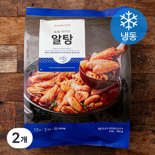 [ㅋㅍ]프레시지 톡톡 터지는 알탕(냉동), 765g, 2개( 27,400원, 18% 할인)