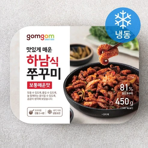 [ㅋㅍ]곰곰 하남식쭈꾸미 보통매운맛 (냉동), 450g, 1개, 450g × 1개( 11,850원, 12% 할인)