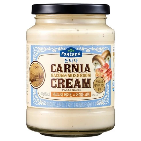 [ㅋㅍ]폰타나 카르니아 베이컨 앤 머쉬룸 크림 파스타 소스, 430g, 1개, 430g × 1개( 5,980원, 12% 할인)