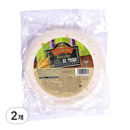 [ㅋㅍ]라카나스타 밀 또띠아 15cm, 280g, 2개( 4,590원, 31% 할인)