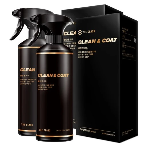 [ㅋㅍ]더클래스 클린 앤 코트 차량 실내 세정 코팅제, 500ml, 2개( 27,900원, 33% 할인)