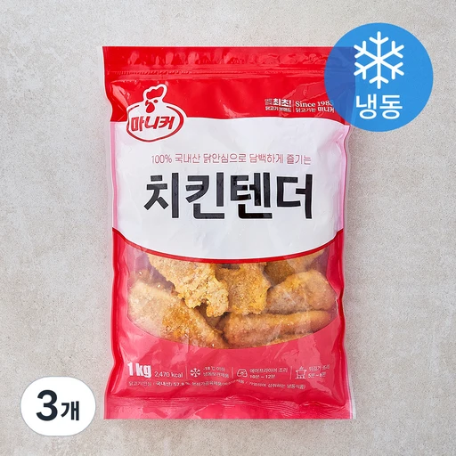 [ㅋㅍ]마니커 치킨텐더 (냉동), 1kg, 3개( 28,700원, 27% 할인)