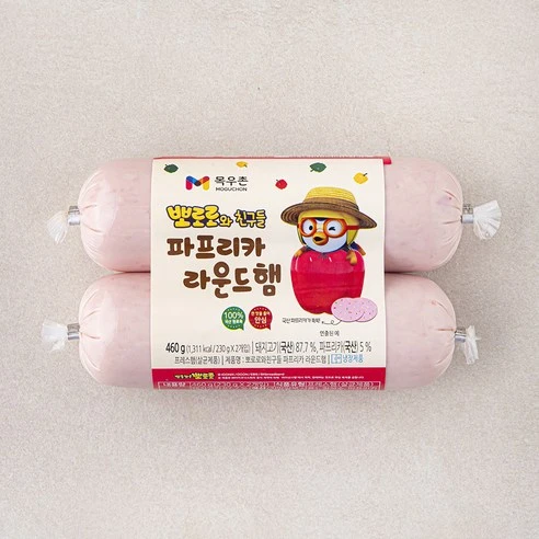 [ㅋㅍ]목우촌 뽀로로와 친구들 파프리카 라운드햄, 460g, 1개( 5,150원, 31% 할인)