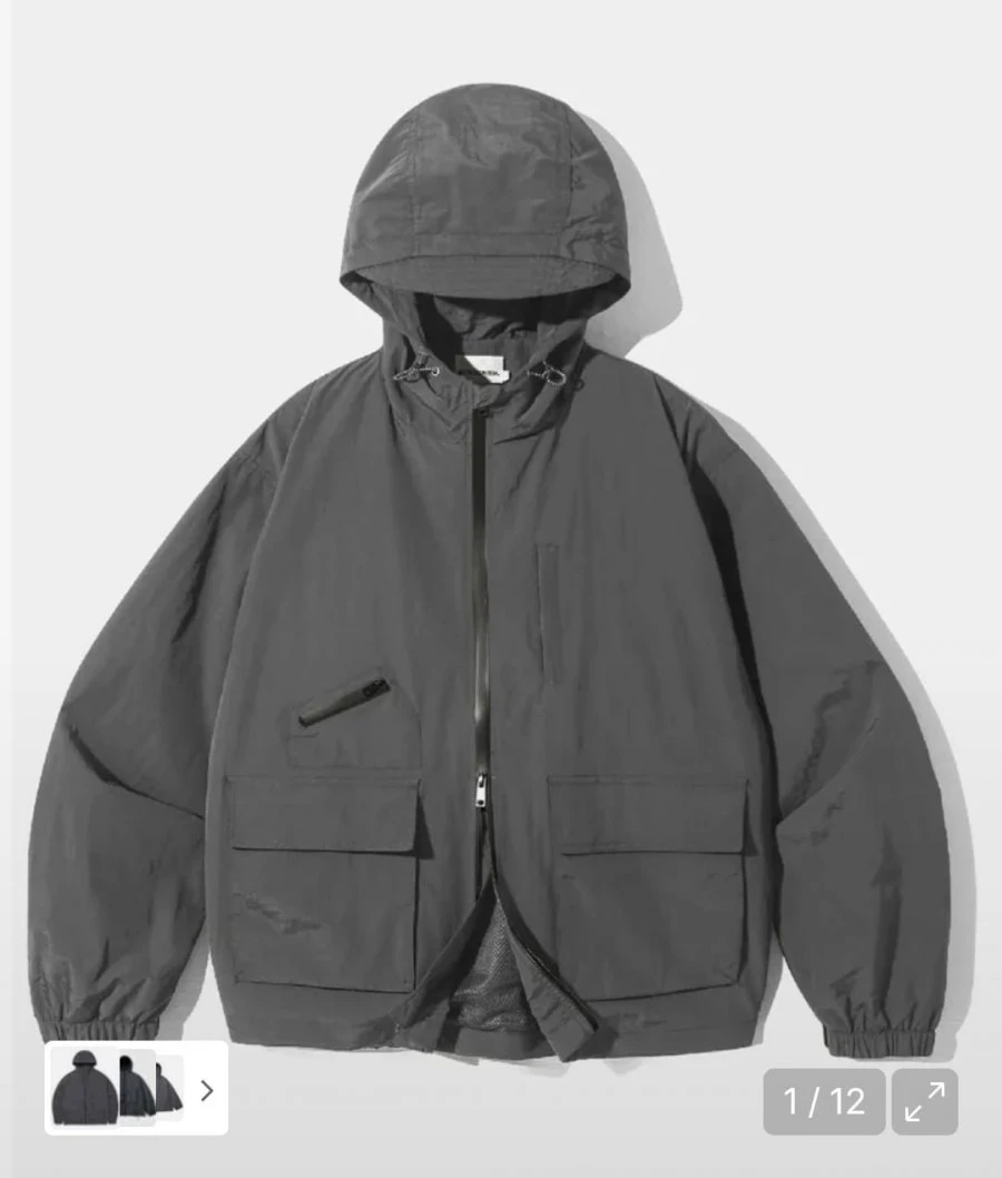 [무신사] 디미트리블랙 어센틱 윈드브레이커 차콜그레이 (19,900원/무배)