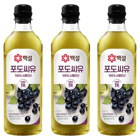 [ㅋㅍ]백설 포도씨유, 900ml, 3개, 900ml × 3개( 13,900원, 22% 할인)