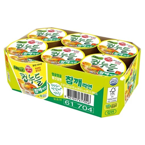 [ㅋㅍ]오뚜기 컵누들 참깨라면 37.5g, 6개, 6개( 6,500원, 13% 할인)