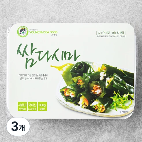 [ㅋㅍ]쌈다시마, 300g, 3개( 4,090원, 37% 할인)