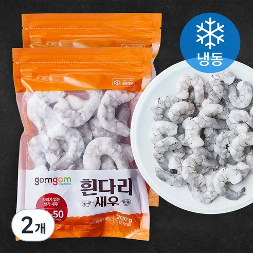 [ㅋㅍ]곰곰 흰다리 새우, 200g, 2개, 200g × 2개( 7,880원, 17% 할인)
