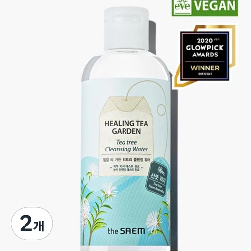 [ㅋㅍ]더샘 힐링 티 가든 티트리 클렌징 워터, 500ml, 2개( 16,330원, 23% 할인)