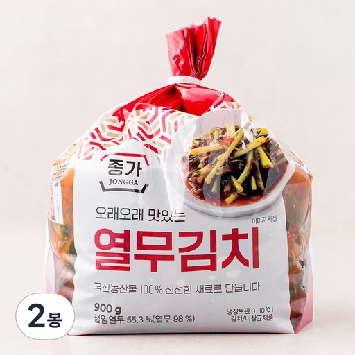[ㅋㅍ]종가 오래오래 맛있는 열무김치, 900g, 2개( 14,820원, 34% 할인)