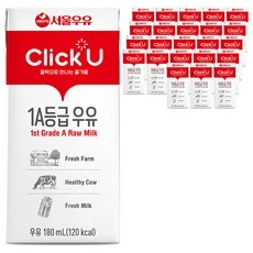 [ㅋㅍ]클릭유 1A등급 우유, 180ml, 24개( 9,900원, 32% 할인)