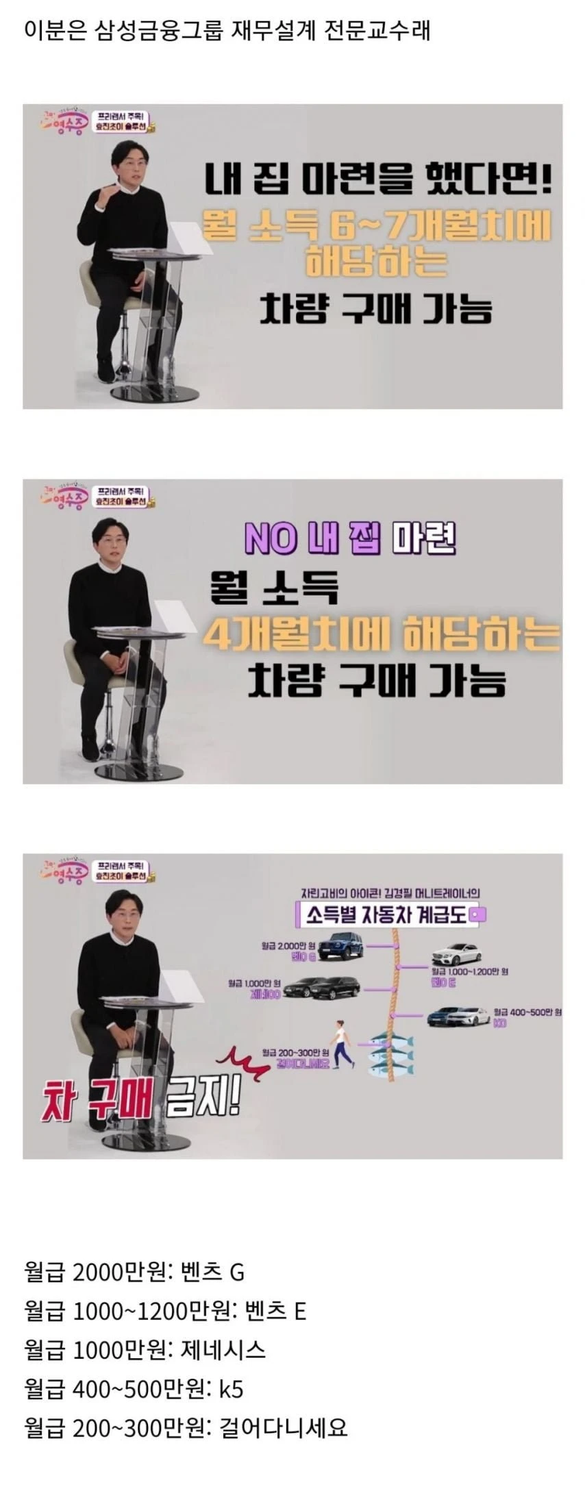 현재) 월급별 살 수 있는 자동차 ㄷㄷ.jpg
