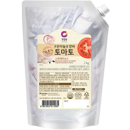 [ㅋㅍ]청정원 토마토 스파게티소스, 2kg, 1개( 8,980원, 31% 할인)