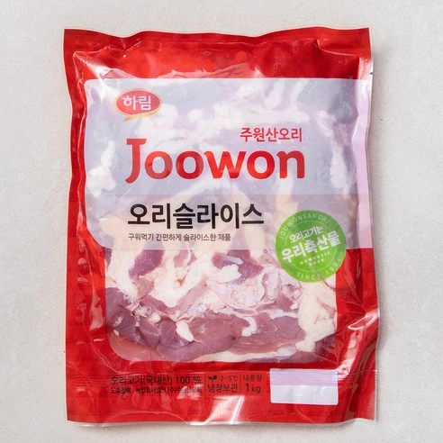 [ㅋㅍ]주원산오리 오리슬라이스 (냉장), 1kg, 1팩, 1kg × 1팩( 17,650원, 10% 할인)