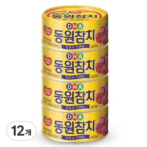 [ㅋㅍ]동원참치 DHA 통조림, 150g, 12개, 150g × 12개( 18,720원, 25% 할인)