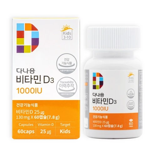 [ㅋㅍ]다나음 비타민 D3 1000IU, 60정, 1개( 10,900원, 21% 할인)