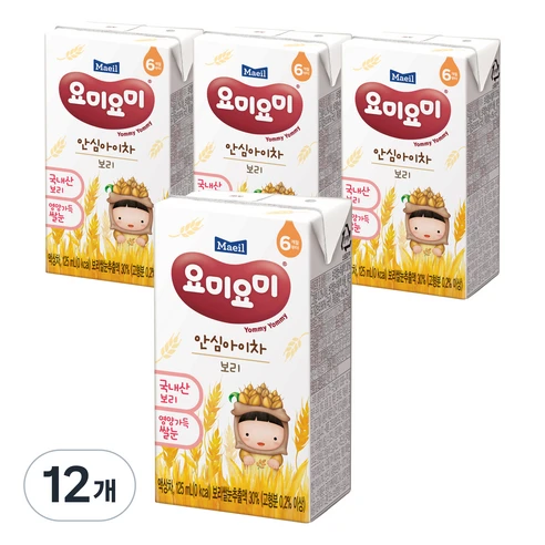 [ㅋㅍ]요미요미 매일유업 안심 아이차 125ml, 125ml, 1개입, 12개( 5,850원, 34% 할인)
