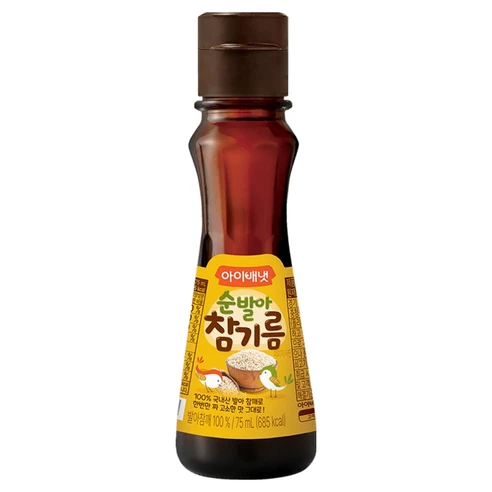 [ㅋㅍ]아이배냇 순 발아 참기름, 참깨, 1개, 75ml( 8,950원, 14% 할인)