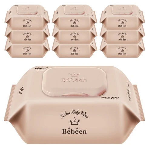 [ㅋㅍ]베베앙 오리지널 플러스 유아물티슈 캡형, 55g, 100매, 10개( 10,430원, 22% 할인)