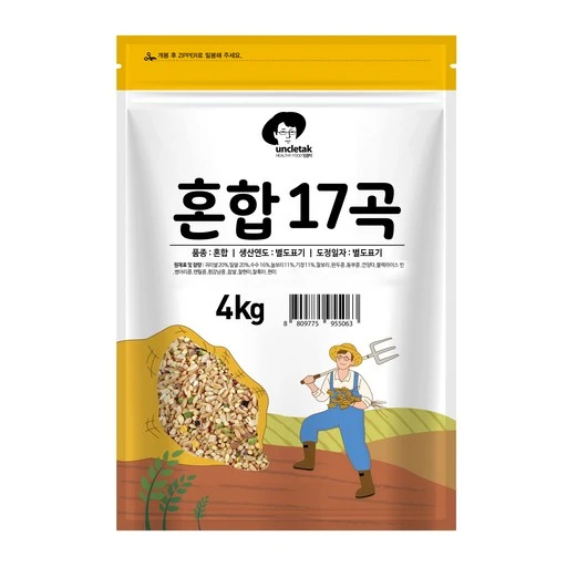 [ㅋㅍ]엉클탁 혼합 17곡, 4kg, 1개( 7,960원, 18% 할인)
