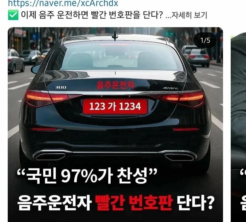 97% 찬성 한다는 빨간 번호판 ㄷㄷ.jpg