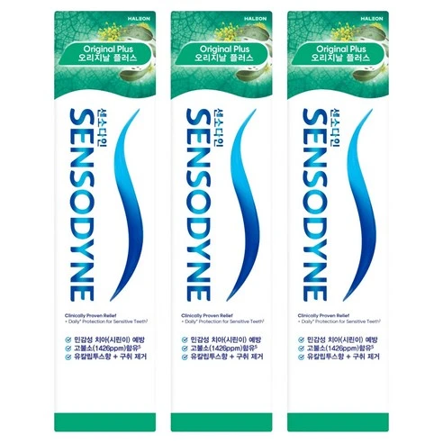 [ㅋㅍ]센소다인 오리지날 플러스 치약, 100g, 3개, 100g × 3개( 9,810원, 15% 할인)
