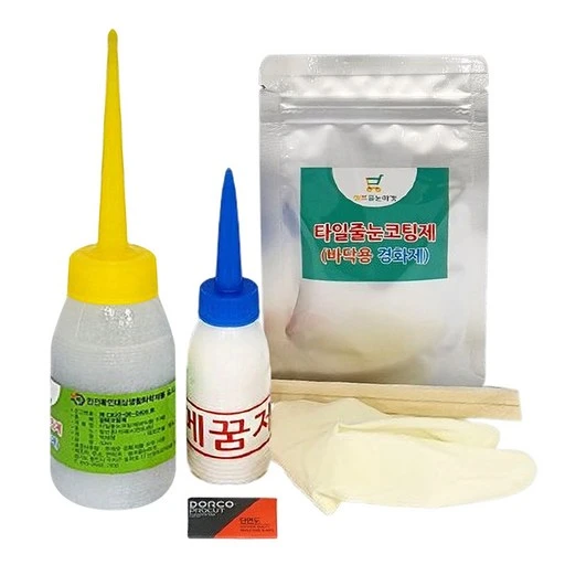 [ㅋㅍ]셀프줄눈마켓 바닥용 타일줄눈코팅제 100g 세트 티타늄실버( 10,300원, 32% 할인)