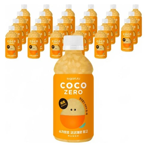[ㅋㅍ]슈가로로 코코제로 망고, 340ml, 24개( 18,800원, 25% 할인)