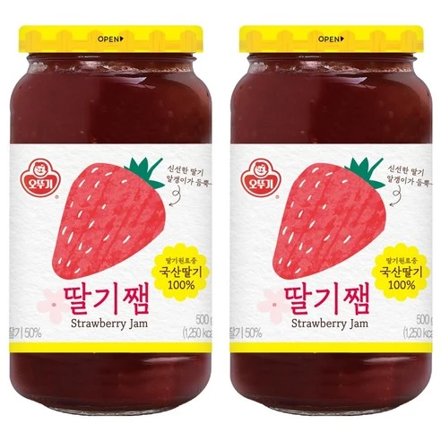 [ㅋㅍ]오뚜기 딸기쨈, 500g, 2개( 7,780원, 26% 할인)