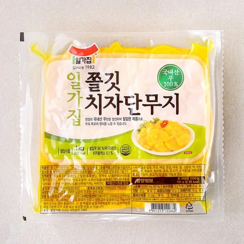 [ㅋㅍ]일가집 쫄깃치자단무지, 1kg, 1개, 1kg × 1개( 5,080원, 17% 할인)