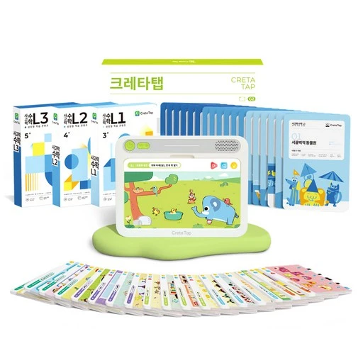 [ㅋㅍ]크레타탭 3~8세 차세대 사고력 유아수학 학습기 페이퍼 태블릿( 89,000원, 18% 할인)