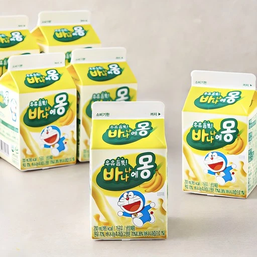 [ㅋㅍ]남양유업 우유 듬뿍 바나나에몽, 200ml, 6개( 5,180원, 18% 할인)