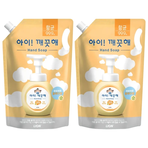[ㅋㅍ]아이깨끗해 핸드워시 순 파우더향 리필용, 1.8L, 2개, 1.8L × 2개( 14,690원, 27% 할인)