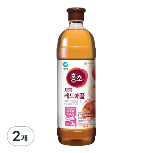[ㅋㅍ]홍초 레드애플 저당, 1.5L, 2개, 1.5L × 2개( 9,180원, 43% 할인)