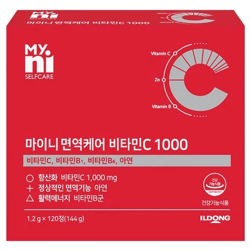 [ㅋㅍ]마이니 면역케어 비타민C 1000, 120정, 1개( 10,000원, 30% 할인)