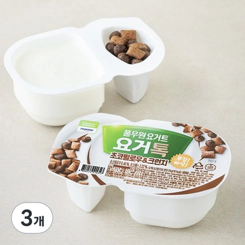 [ㅋㅍ]풀무원 다논 요거톡 초코필로우 & 크런치, 248g, 3개( 4,470원, 38% 할인)