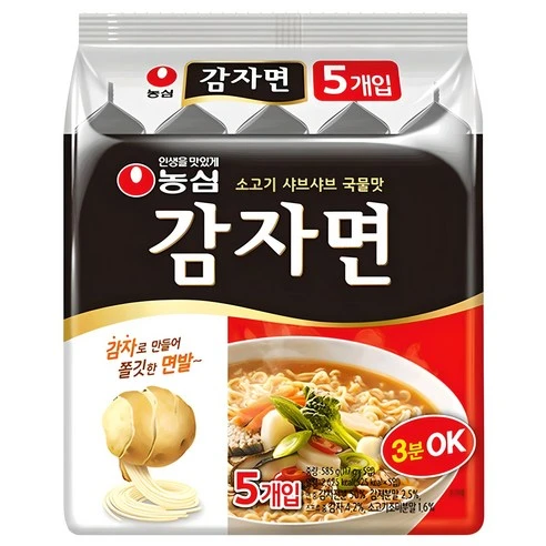 [ㅋㅍ]농심 감자면 117g, 5개, 5개( 4,640원, 10% 할인)