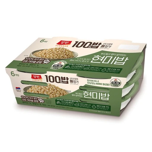 [ㅋㅍ]양반 100밥 현미밥, 130g, 6개( 4,500원, 18% 할인)