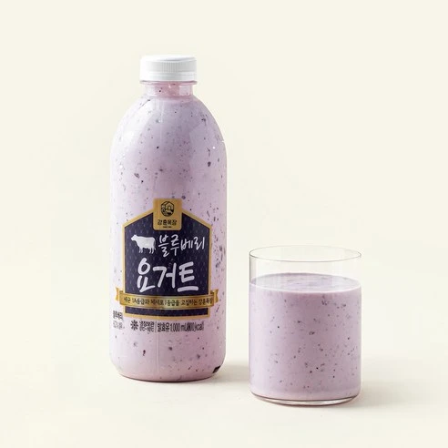 [ㅋㅍ]강훈목장 수제요거트 블루베리, 1L, 1개입, 1개( 6,860원, 25% 할인)