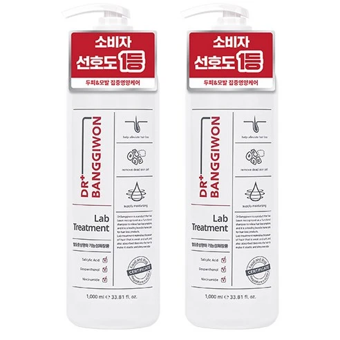 [ㅋㅍ]닥터방기원 랩 탈모 기능성 헤어트리트먼트, 1L, 2개, 1L × 2개( 18,510원, 37% 할인)