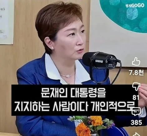 이언주 문재인 지지할 거면 다른 당 가라