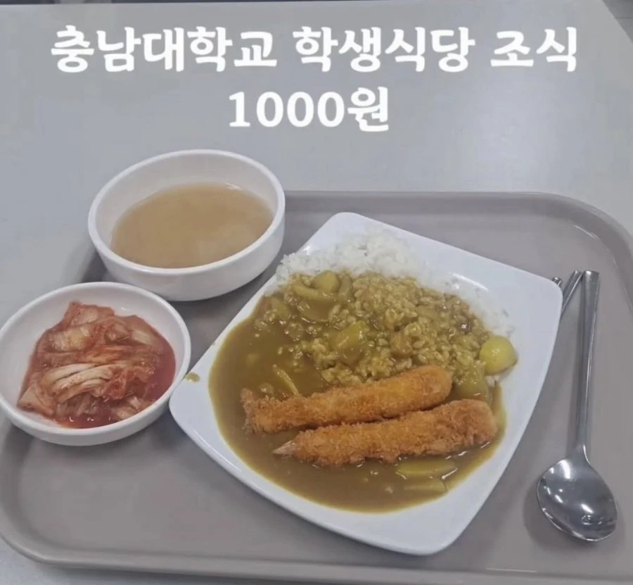 충남대학교 1000원짜리 학식 jpg